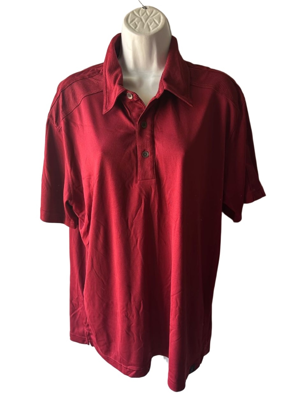 OGIO Classic Red Short Sleeve Polo Shirt Men’s L Golf Casual Performance